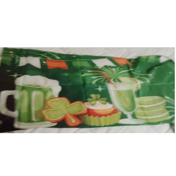 St. Patrick’s Day Banner Sign 120" x 20" Polyester with Grommets & Ribbon String - Picture 7 of 11